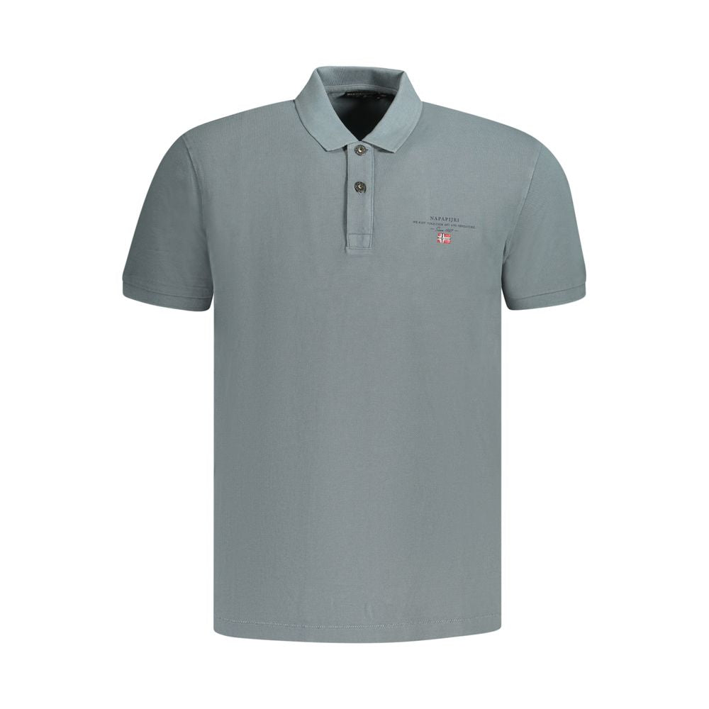 Gray Cotton Polo Shirt