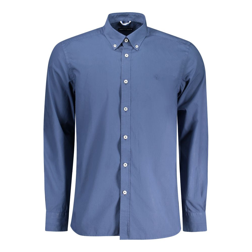 Blue Cotton Men's Shirt - ventzia