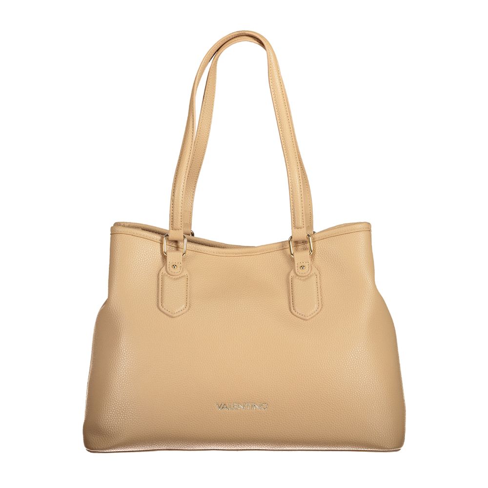 Beige Polyethylene Women Handbag