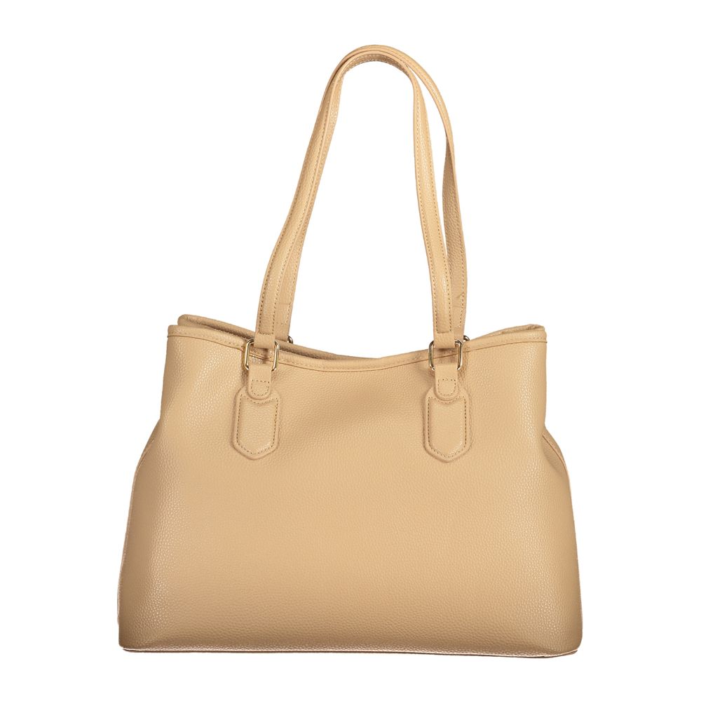 Beige Polyethylene Women Handbag - ventzia
