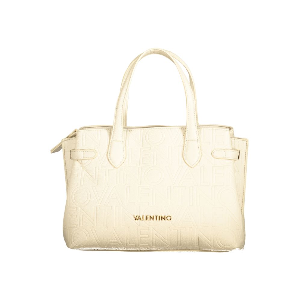 Beige Polyurethane Women Handbag - ventzia