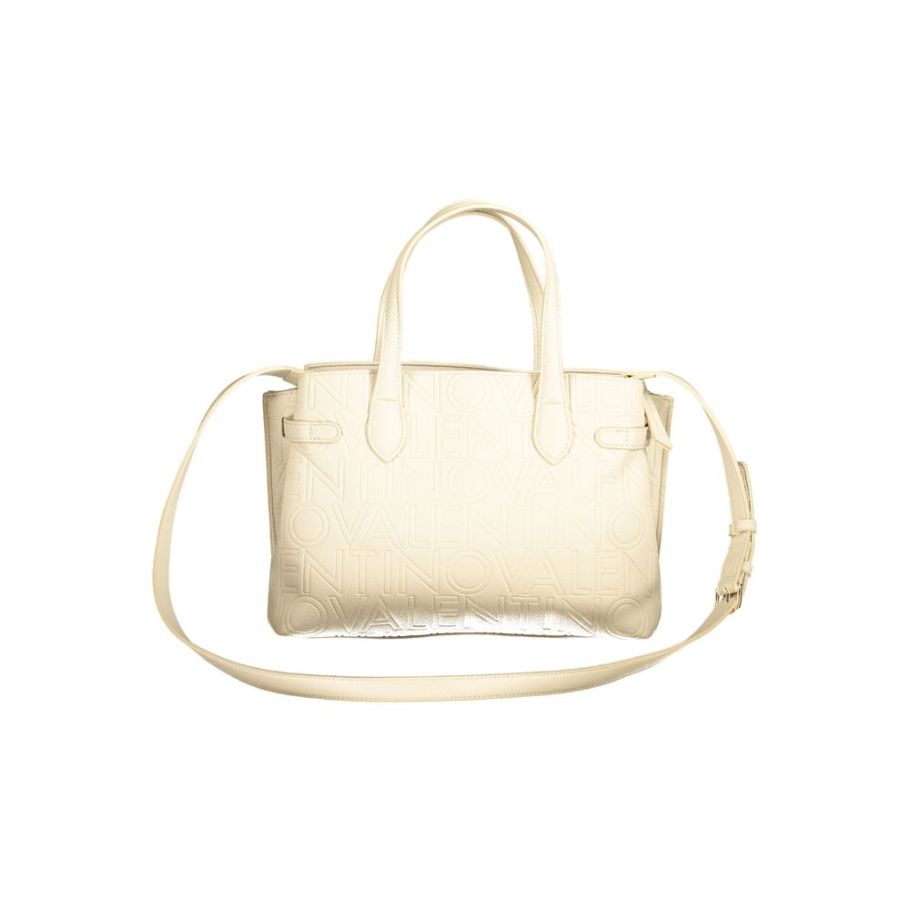 Beige Polyurethane Women Handbag - ventzia