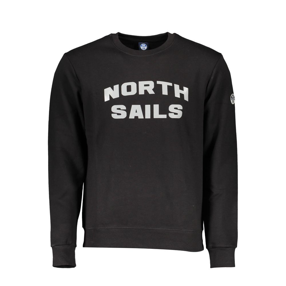 Black Cotton Men Sweatshirt - ventzia