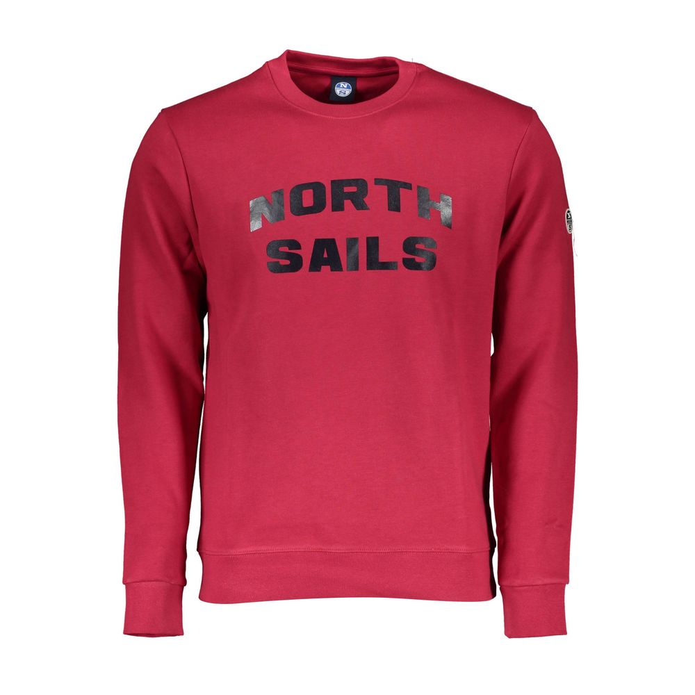 Red Cotton Men's Sweatshirt - ventzia