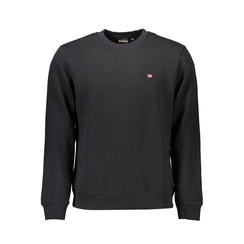 Black Cotton Men Sweatshirt - ventzia