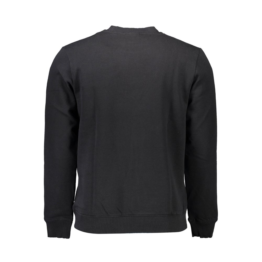 Black Cotton Men Sweatshirt - ventzia