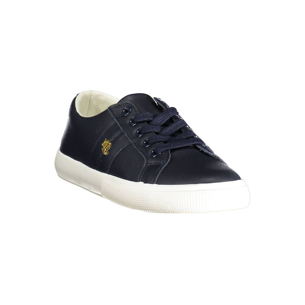 Blue Leather Women Sneaker - ventzia