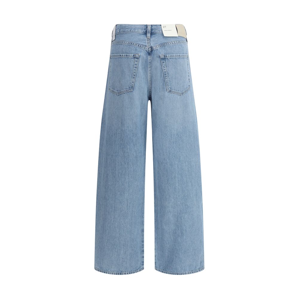 Light Blue Cotton High-Waisted Jean - ventzia