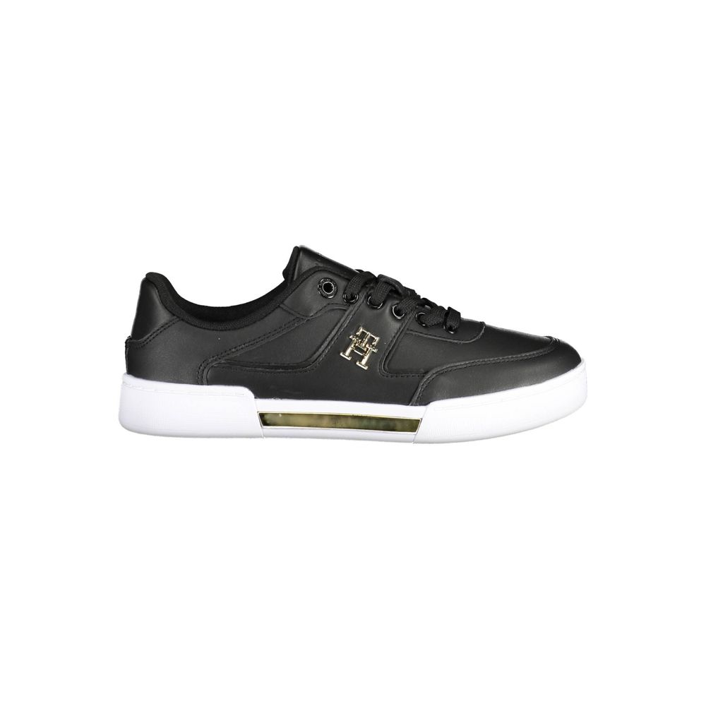 Black Polyester Women Sneaker - ventzia