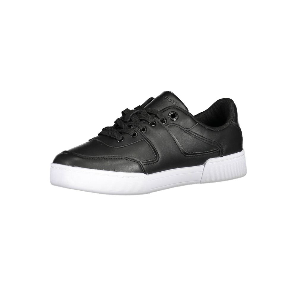 Black Polyester Women Sneaker - ventzia
