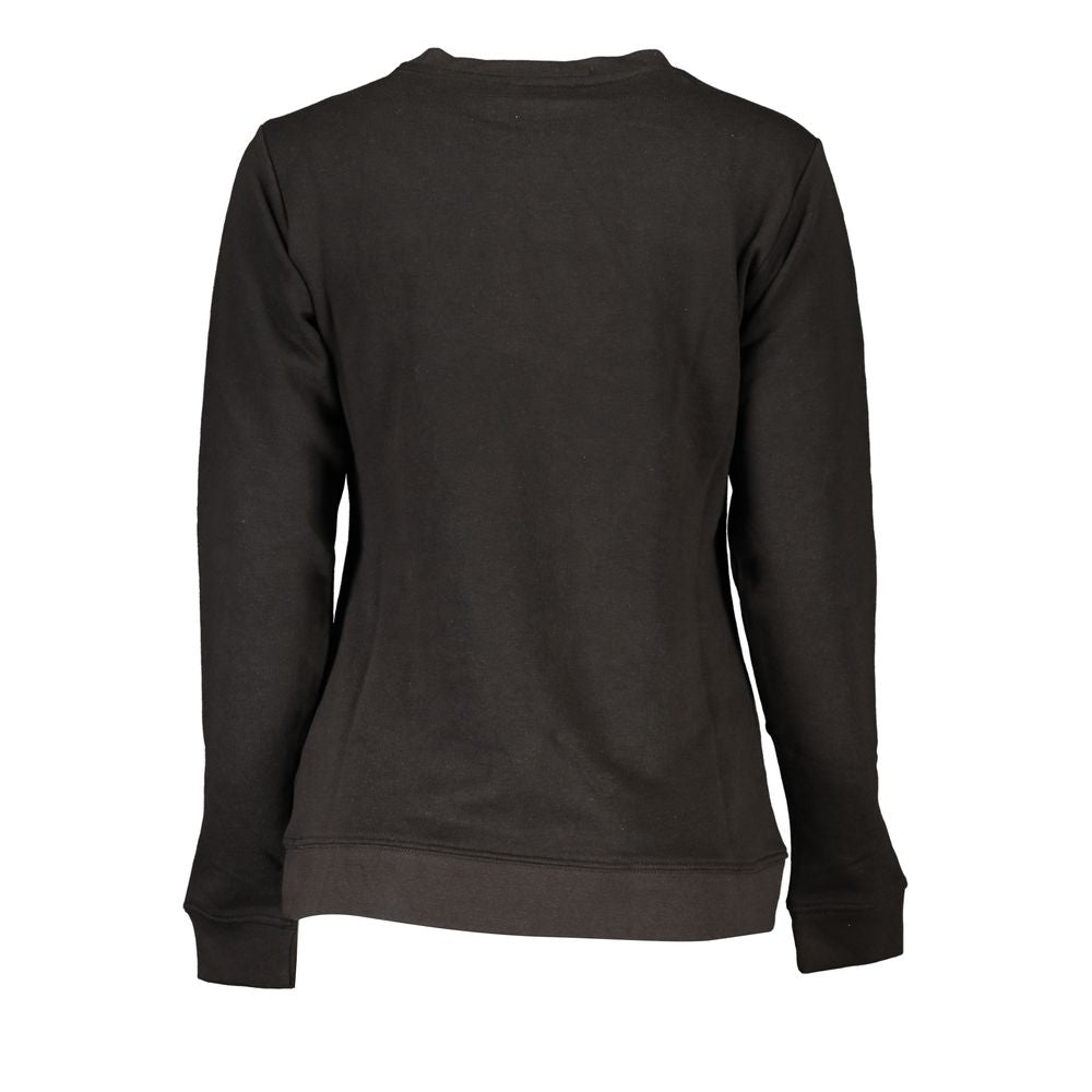 Black Cotton Women Sweatshirt - ventzia