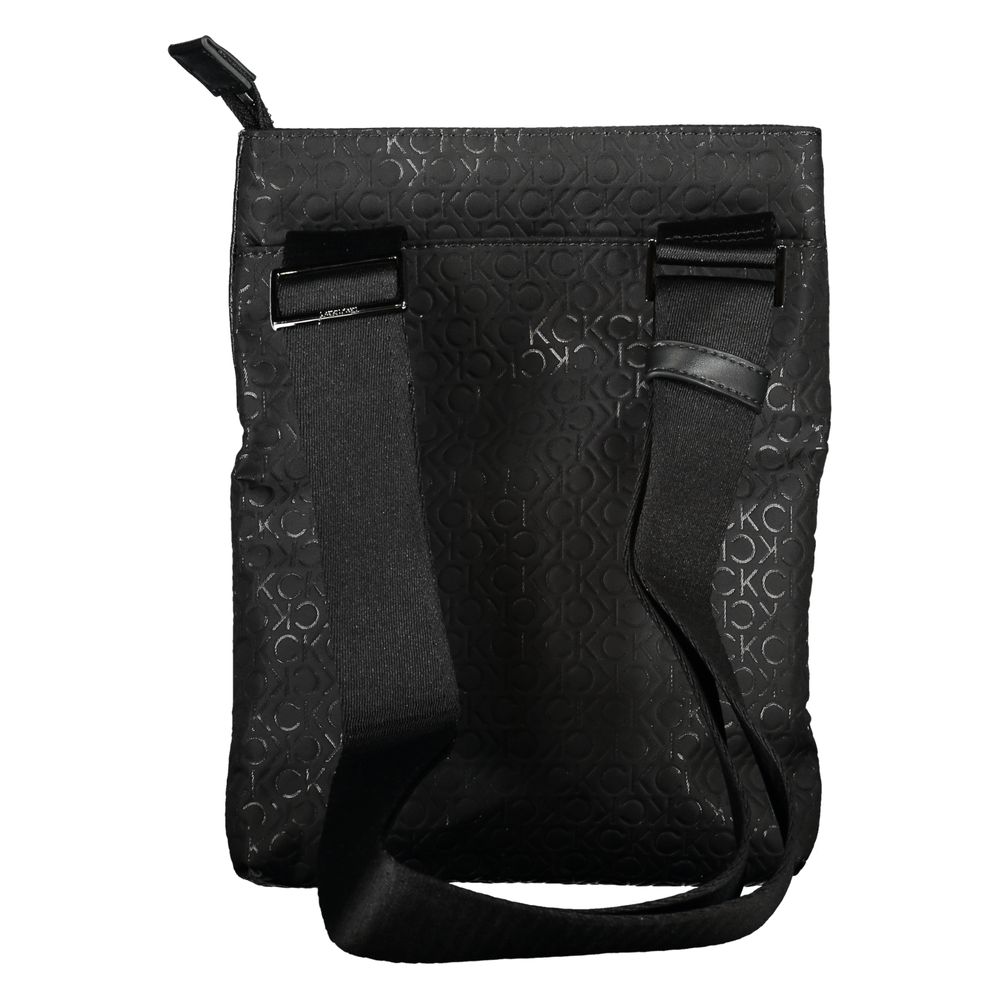 Black Polyester Men's Shoulder Bag - ventzia