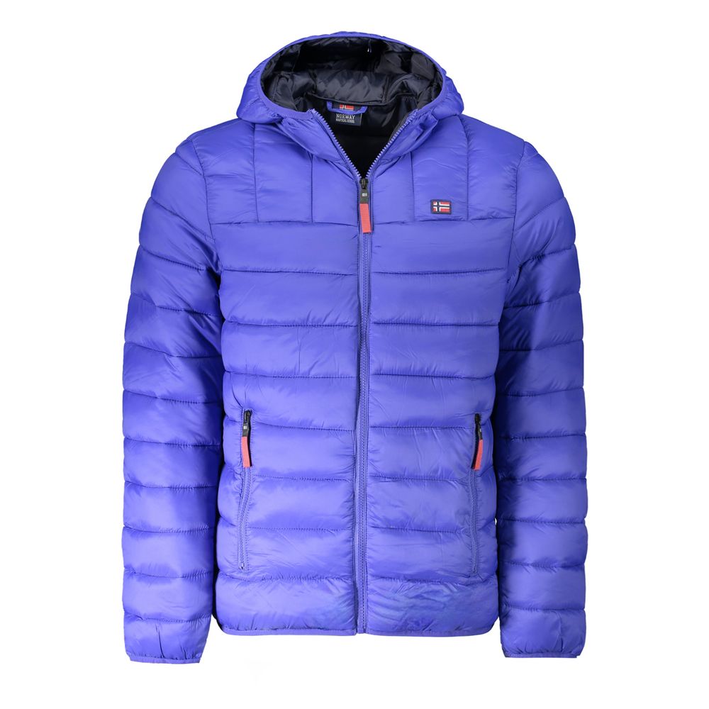 Blue Polyamide Men Jacket - ventzia