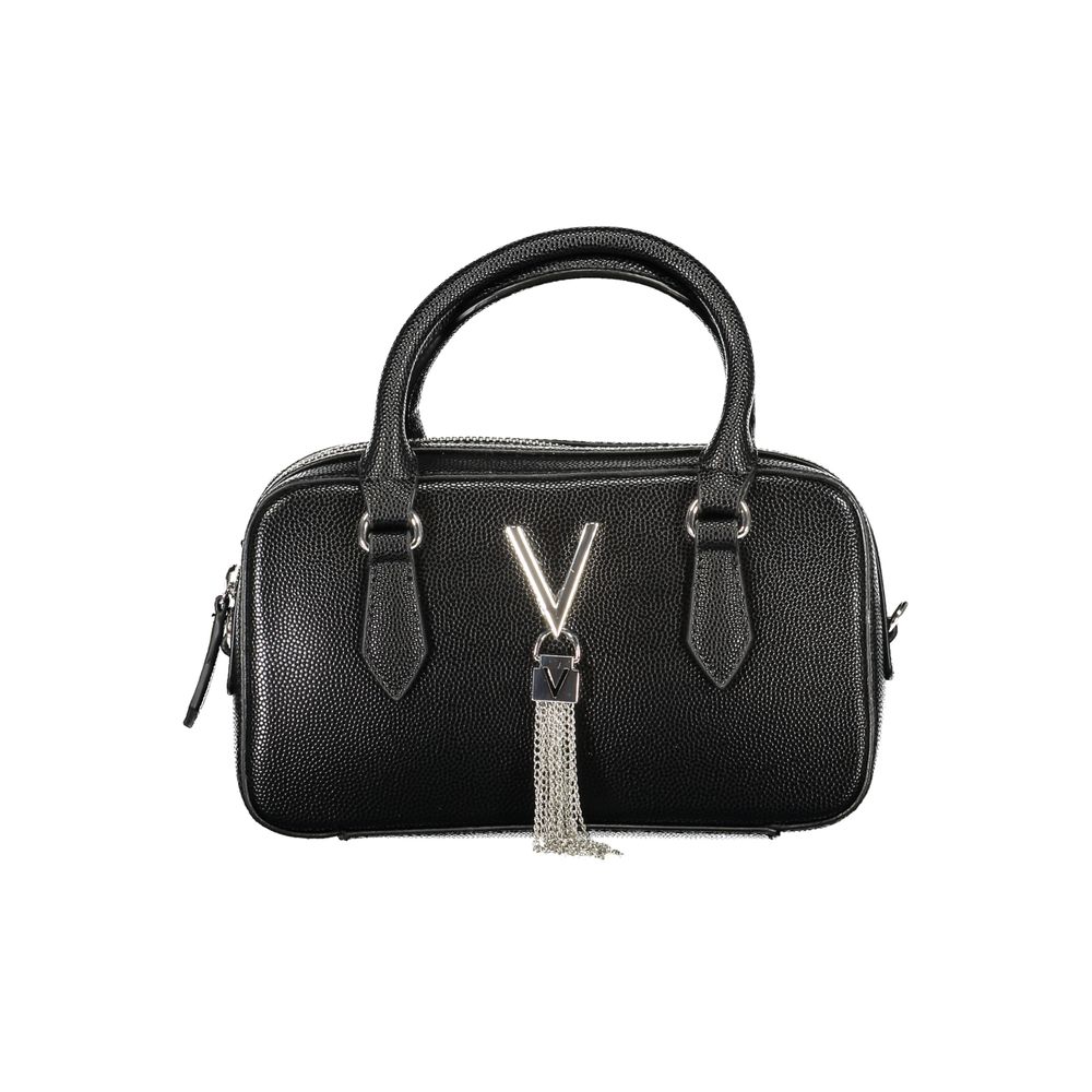 Black Polyurethane Women's Handbag - ventzia