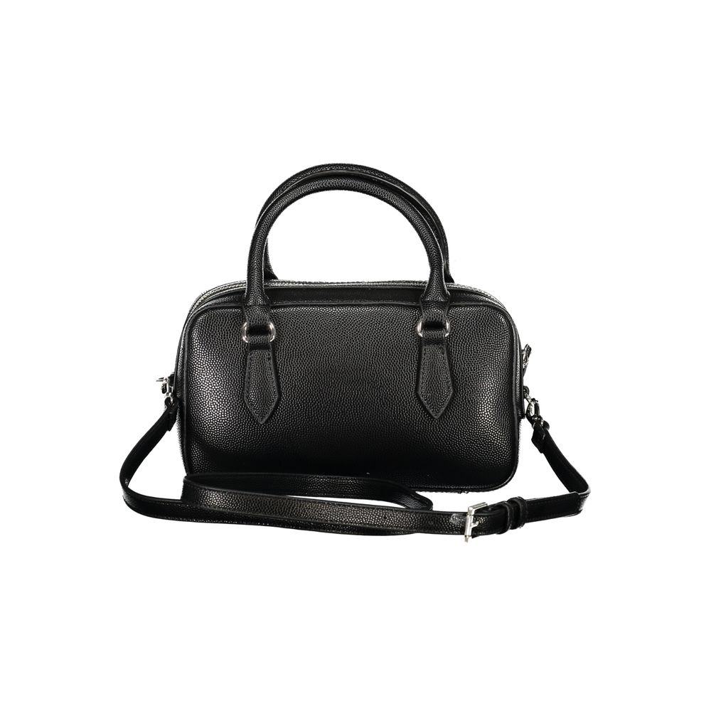 Black Polyurethane Women's Handbag - ventzia
