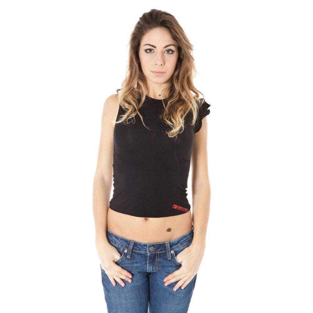 Black Micro Modal Women T-Shirt - ventzia