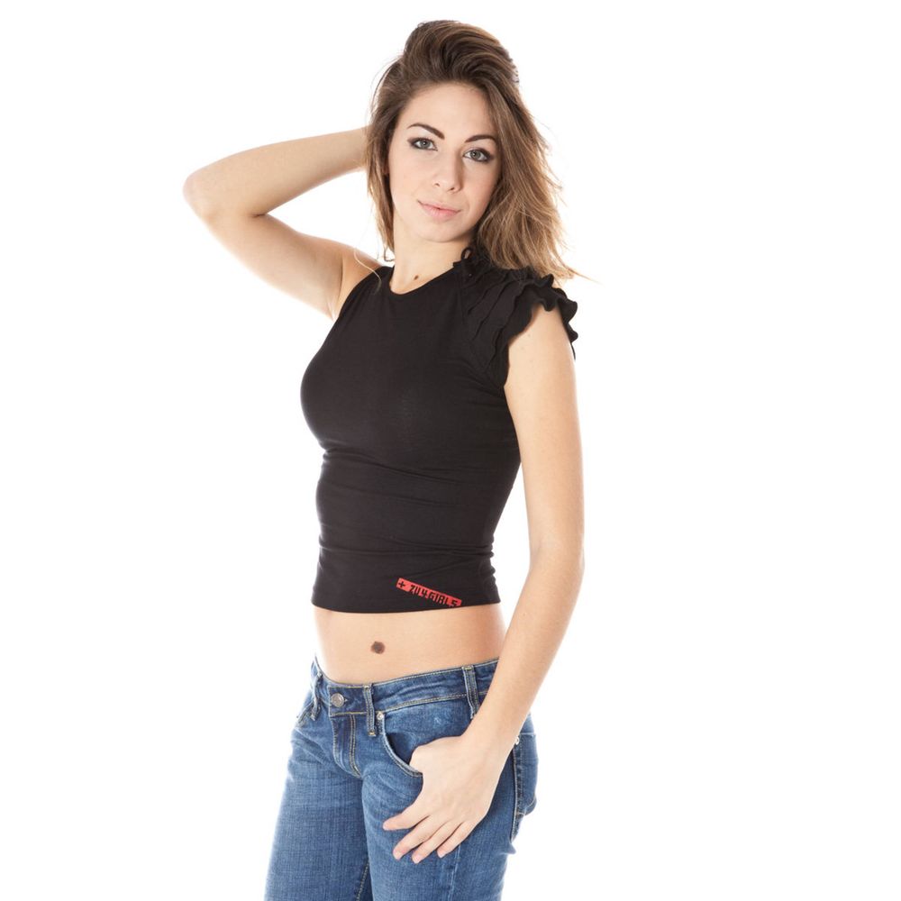Black Micro Modal Women T-Shirt - ventzia
