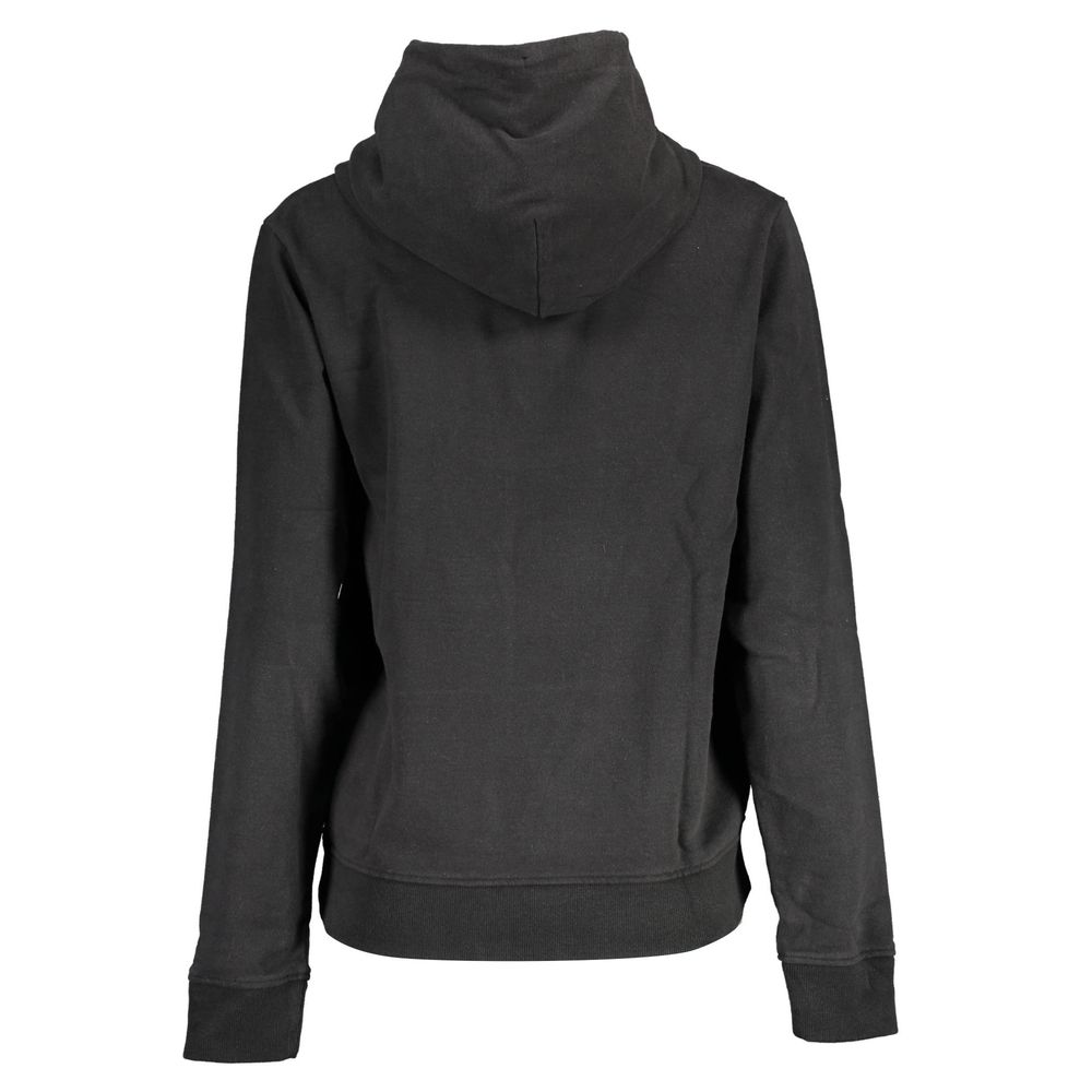 Black Cotton Women's Hoodie - ventzia