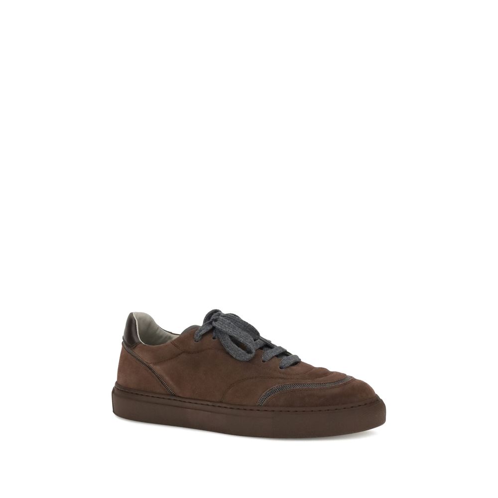 Brown Rubber Low Top Sneakers - ventzia