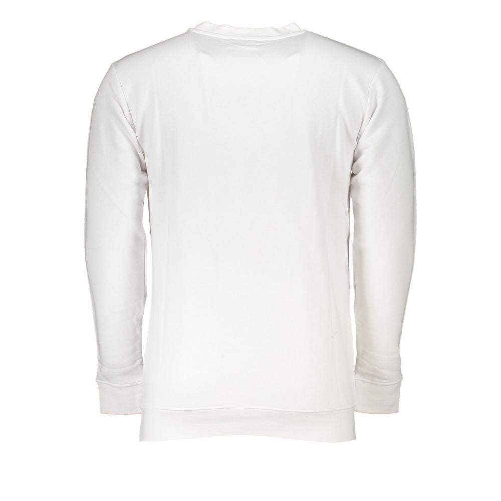 White Cotton Men Sweatshirt
