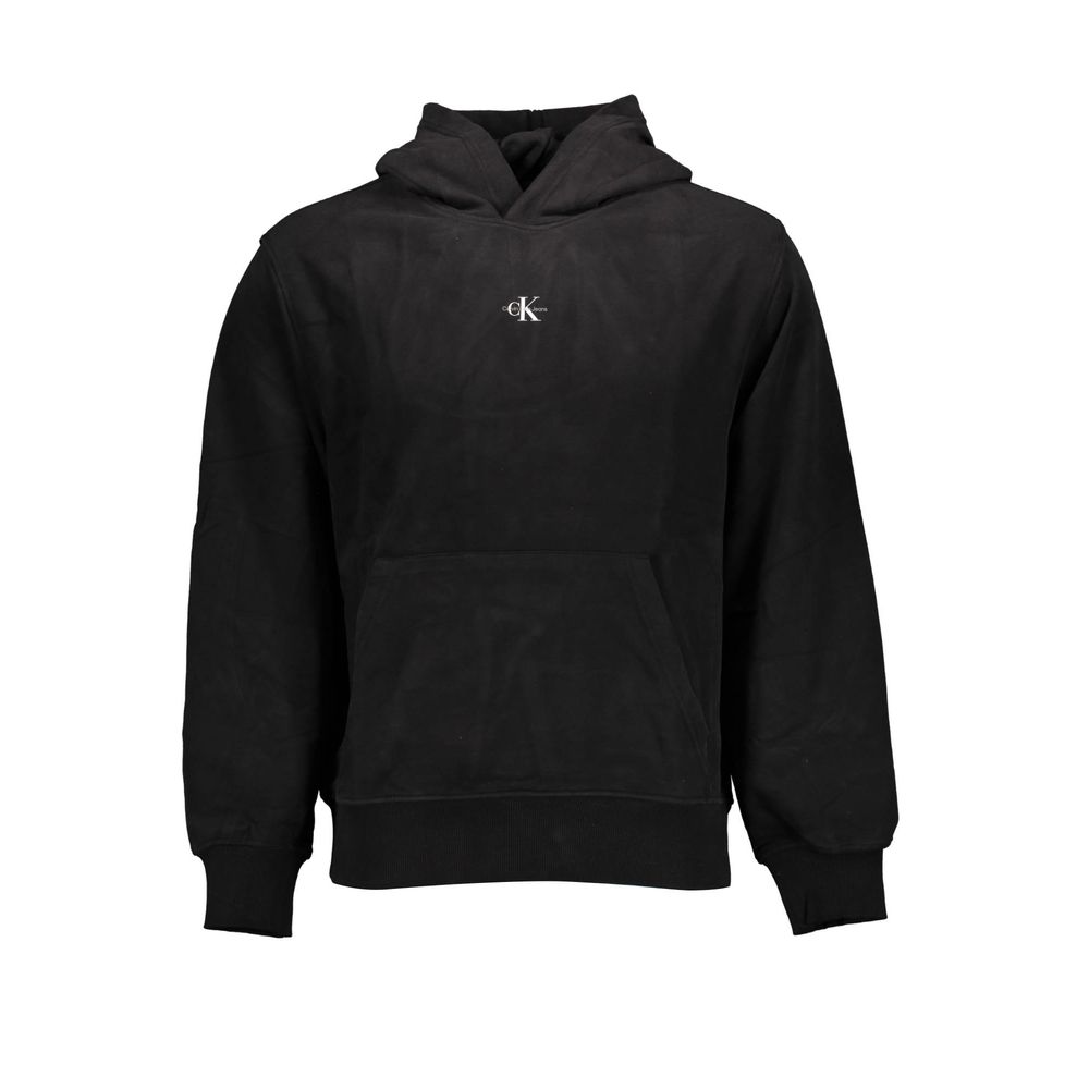 Black Cotton Men's Hoodie - ventzia