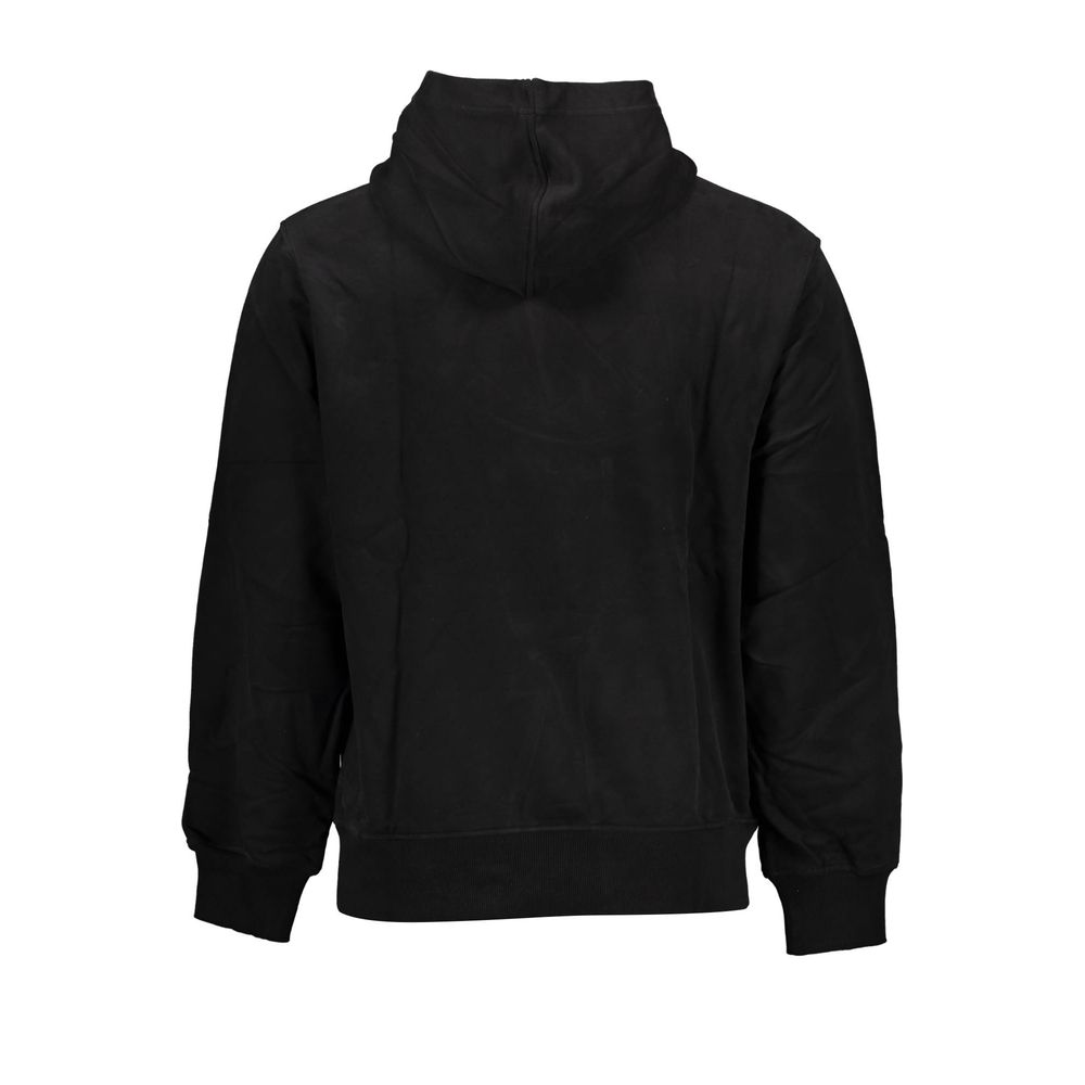 Black Cotton Men's Hoodie - ventzia