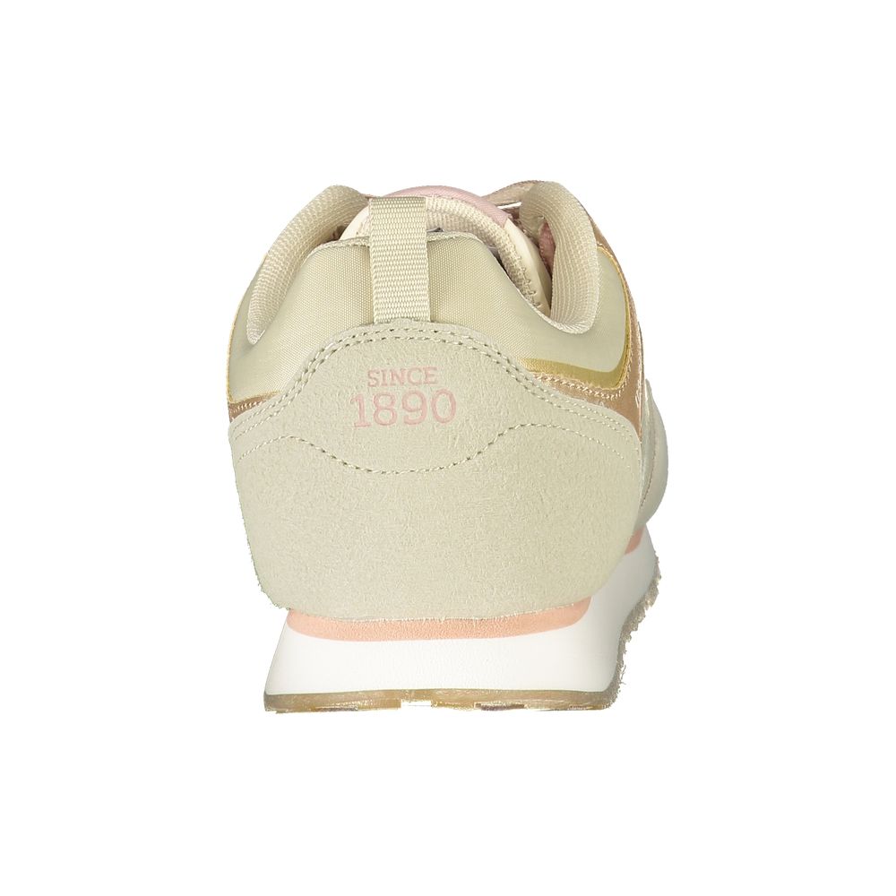 Beige Polyurethane Women Sneaker - ventzia