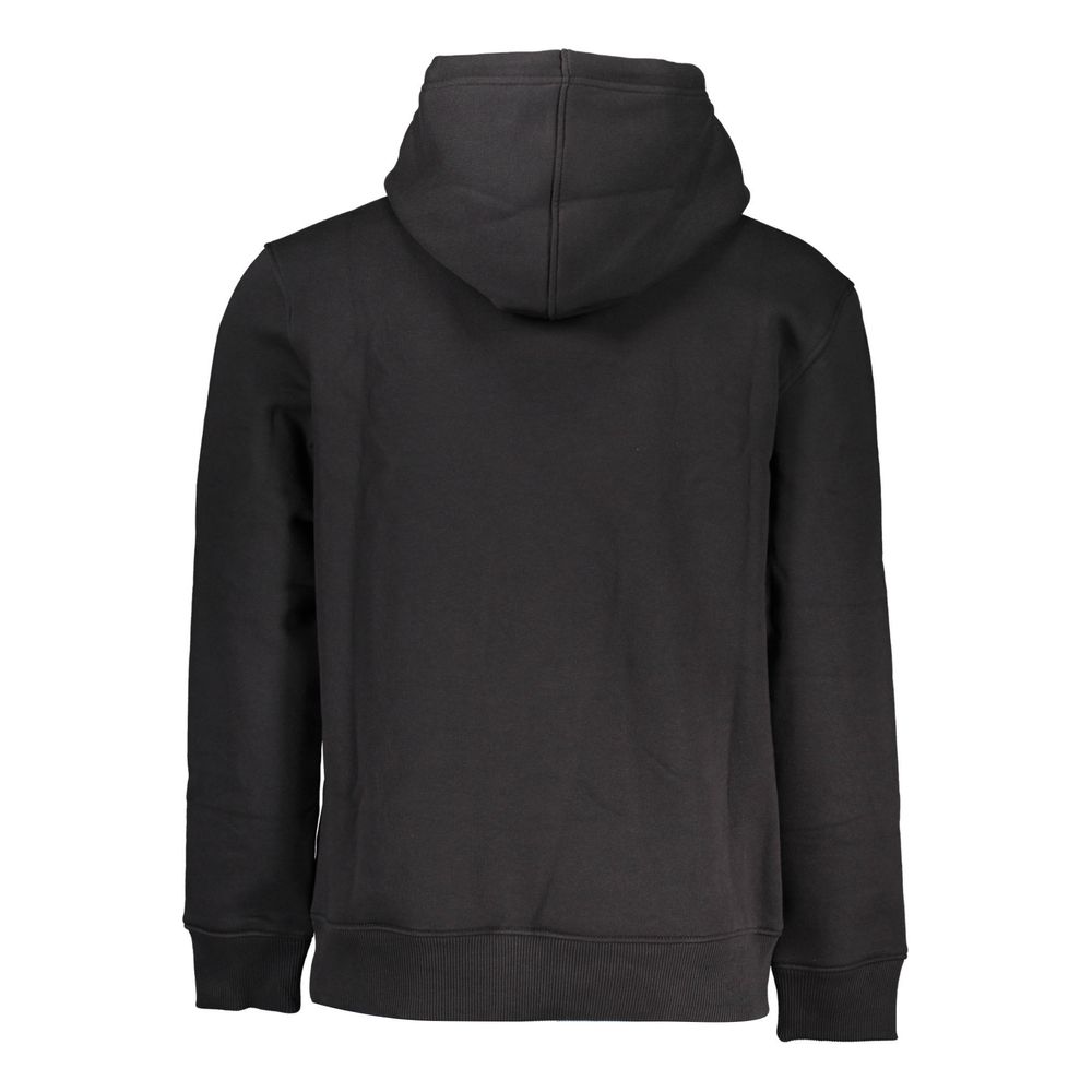 Black Cotton Men's Sweater Hoodie - ventzia