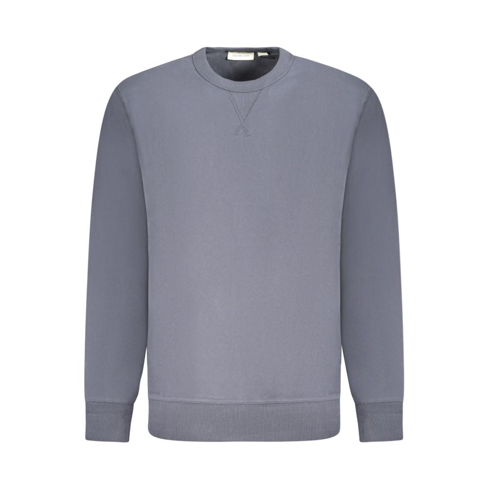Blue Cotton Men Sweater - ventzia
