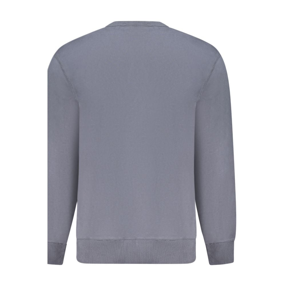 Blue Cotton Men Sweater - ventzia