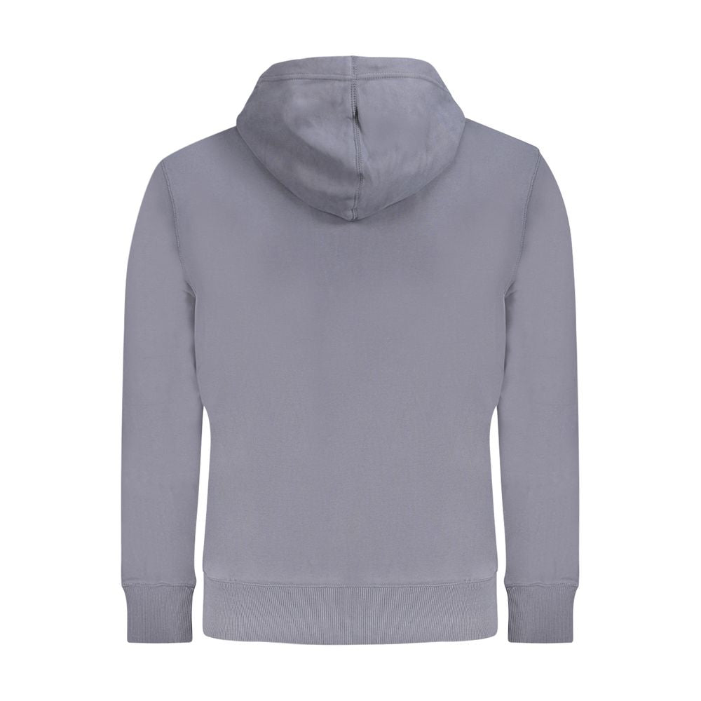 Blue Cotton Men's Hooded Sweatshirt - ventzia