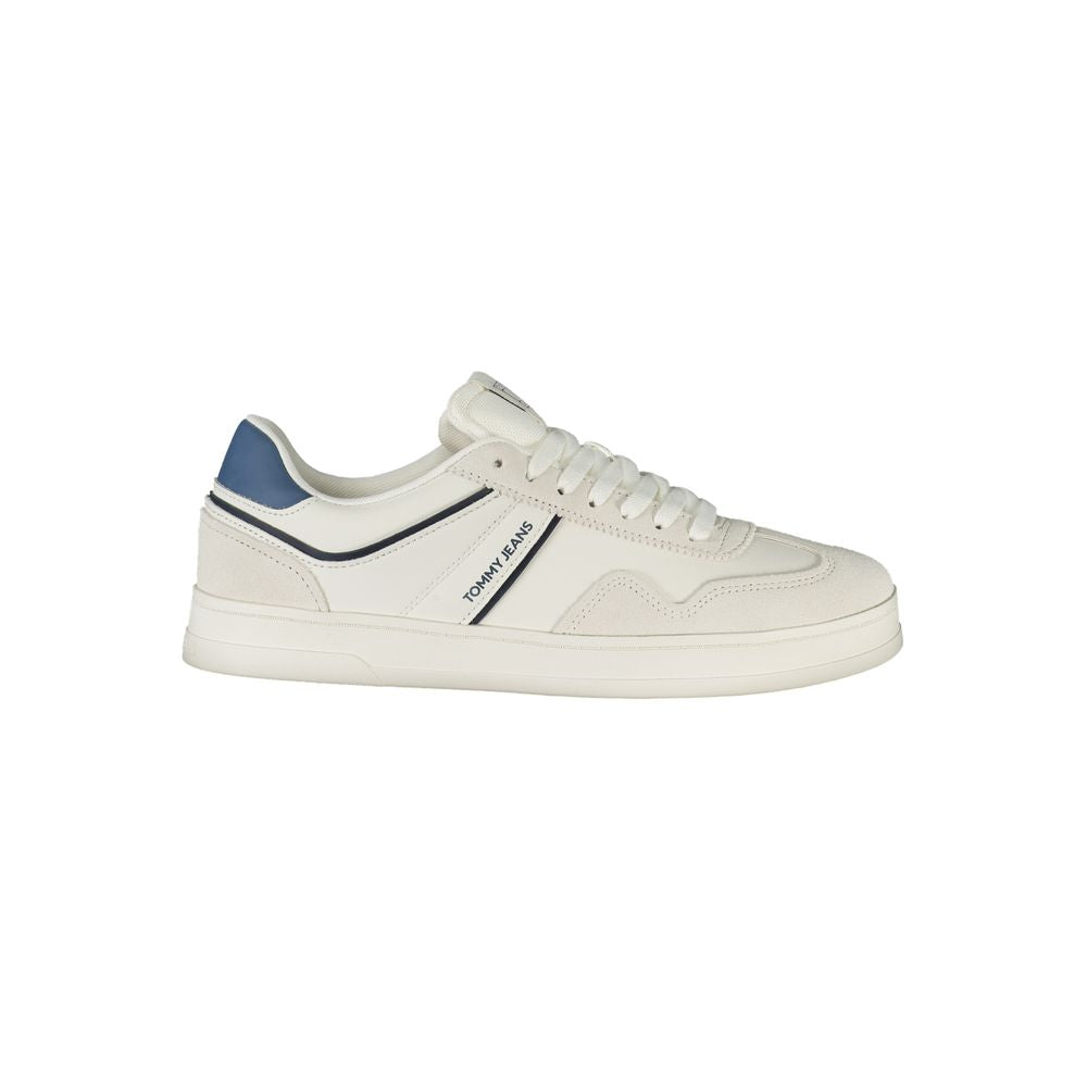White Polyurethane Men's Sneaker - ventzia