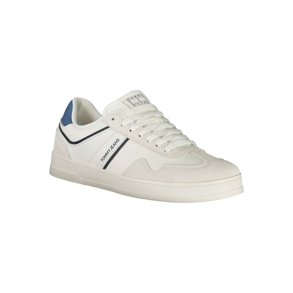 White Polyurethane Men's Sneaker - ventzia
