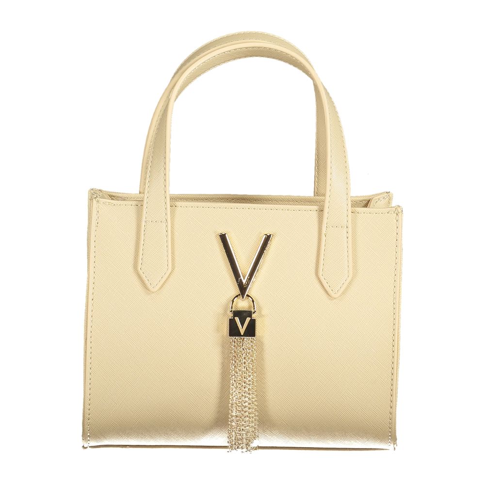 Beige Polyurethane Women Handbag - ventzia
