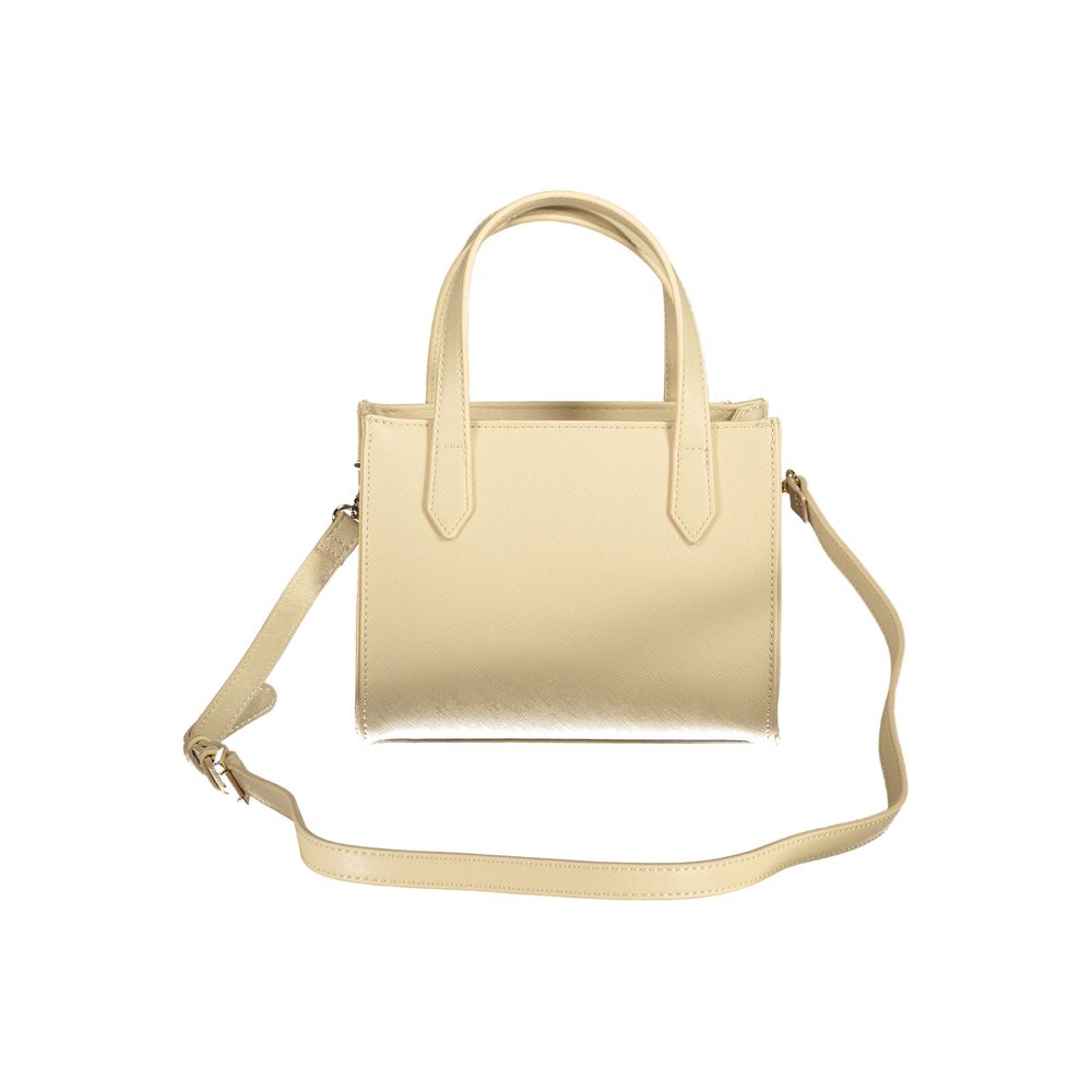 Beige Polyurethane Women Handbag - ventzia