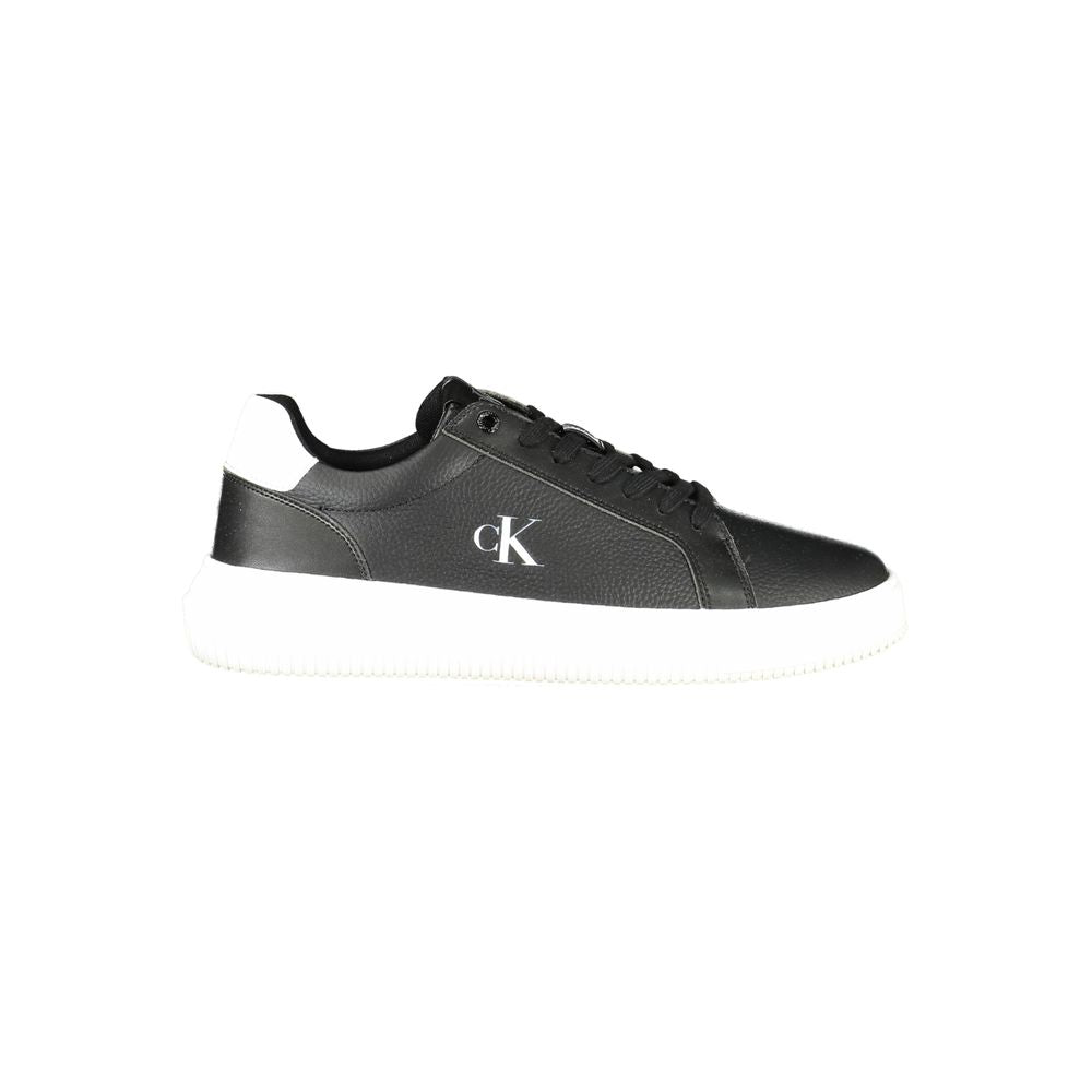 Black Leather Men Sneaker - ventzia