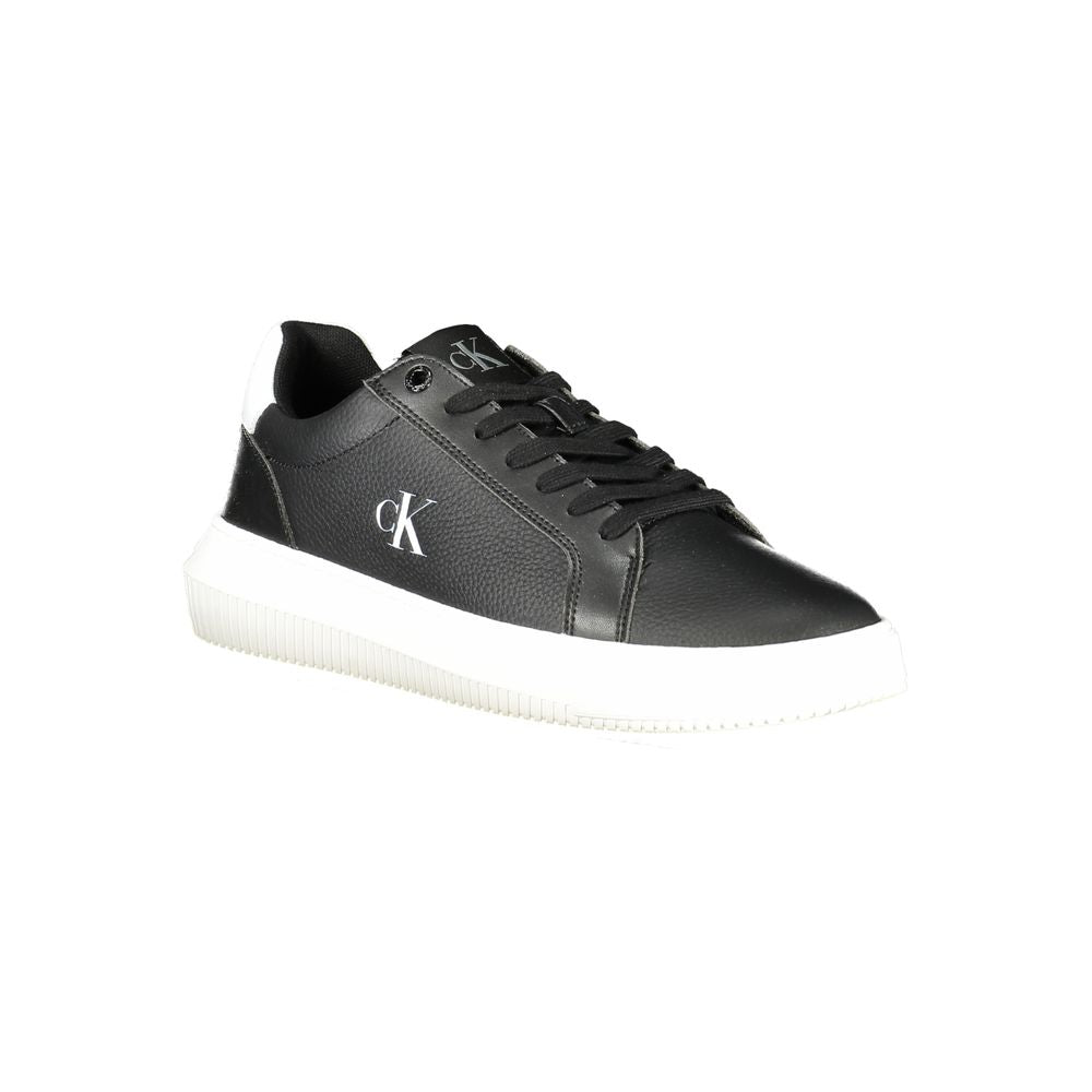 Black Leather Men Sneaker - ventzia