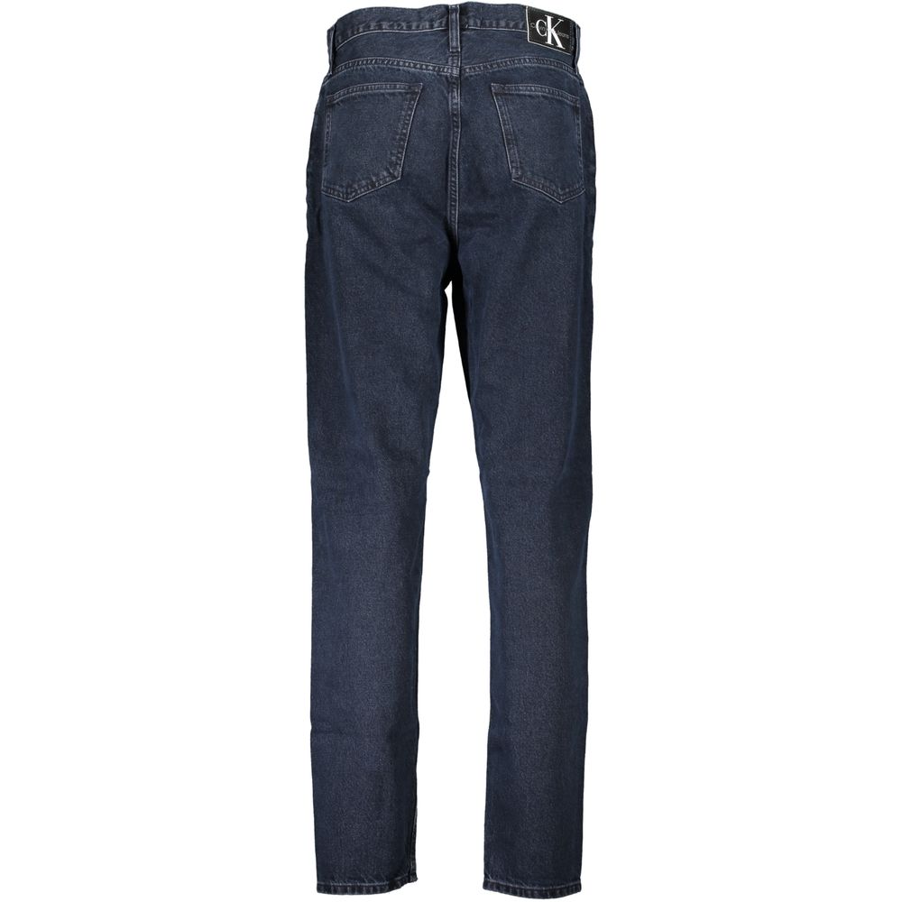 Blu Cotton Women Jeans - ventzia