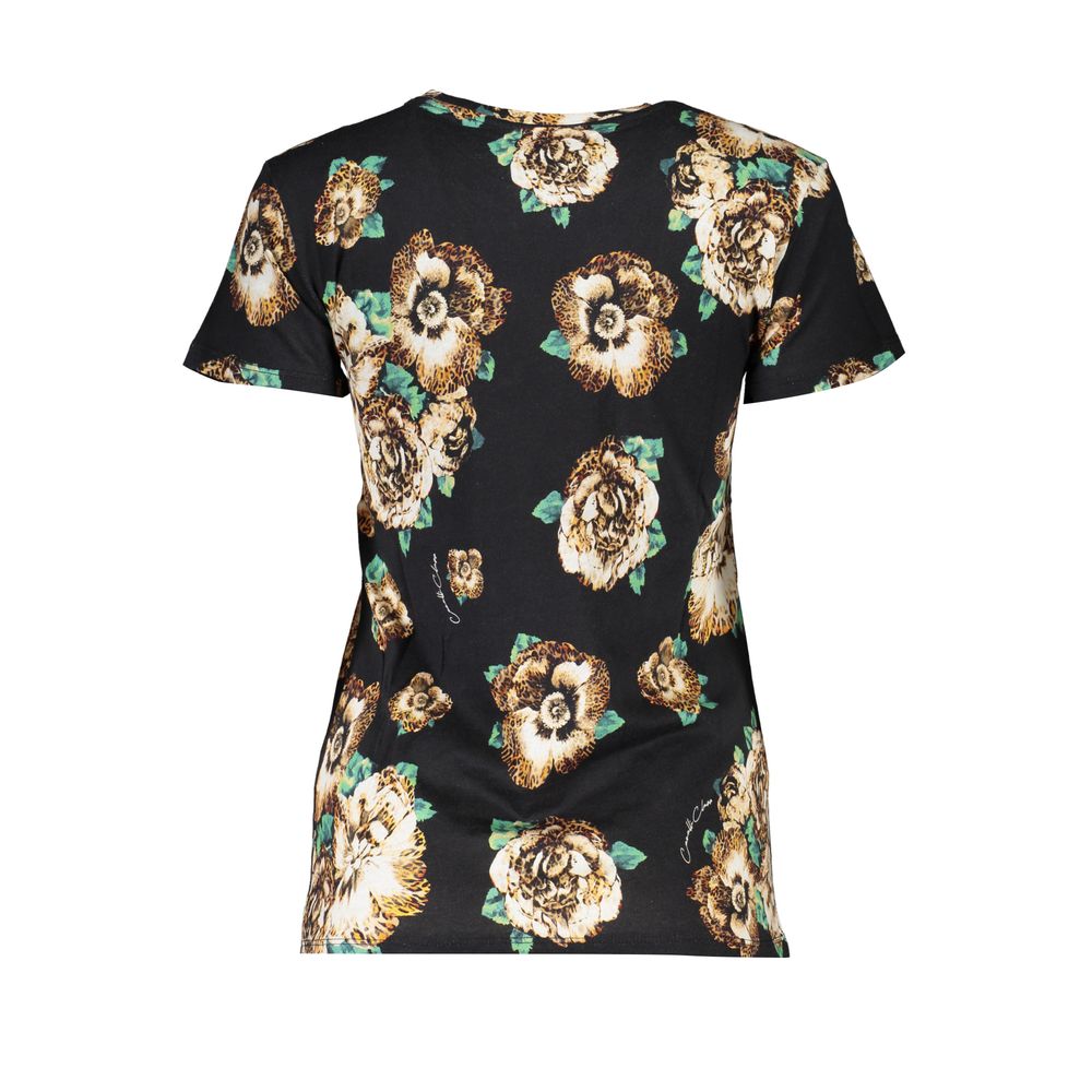 Black Cotton Women's T-Shirt - ventzia