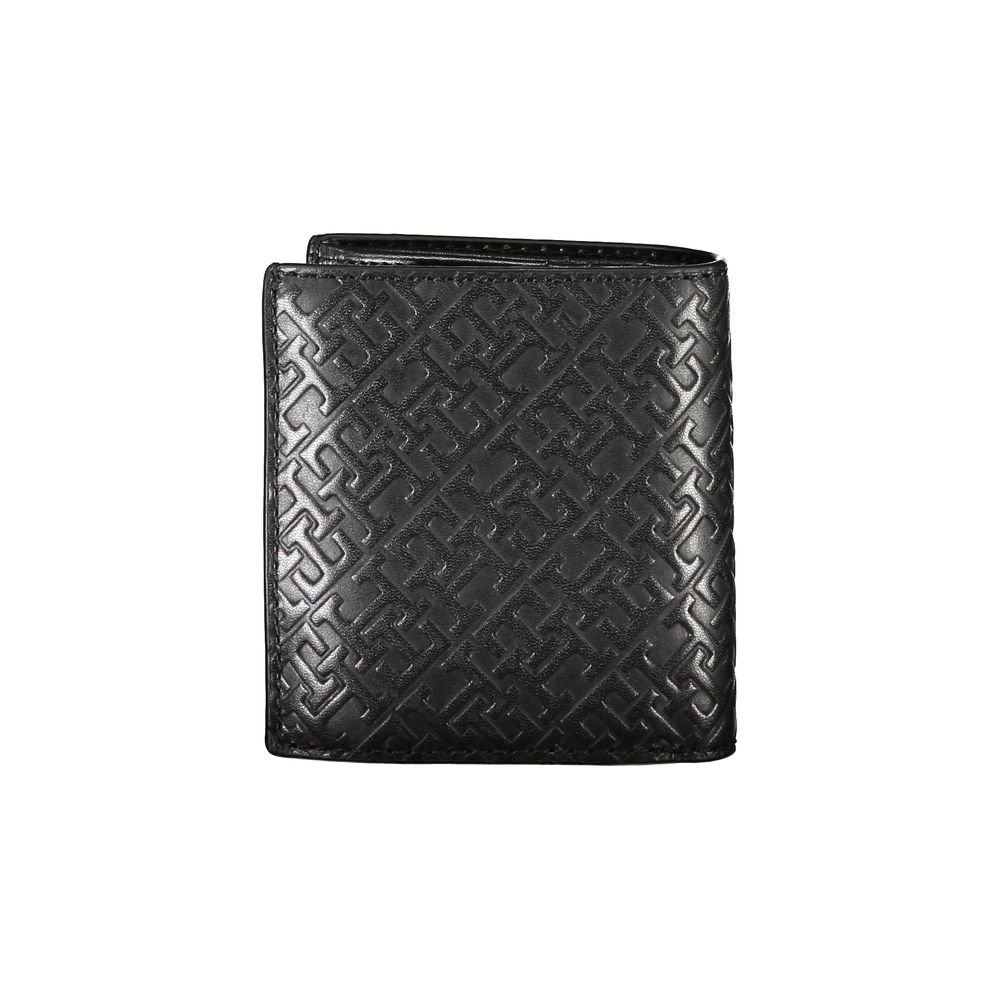 Sleek Black Leather Dual-Compartment Wallet - ventzia