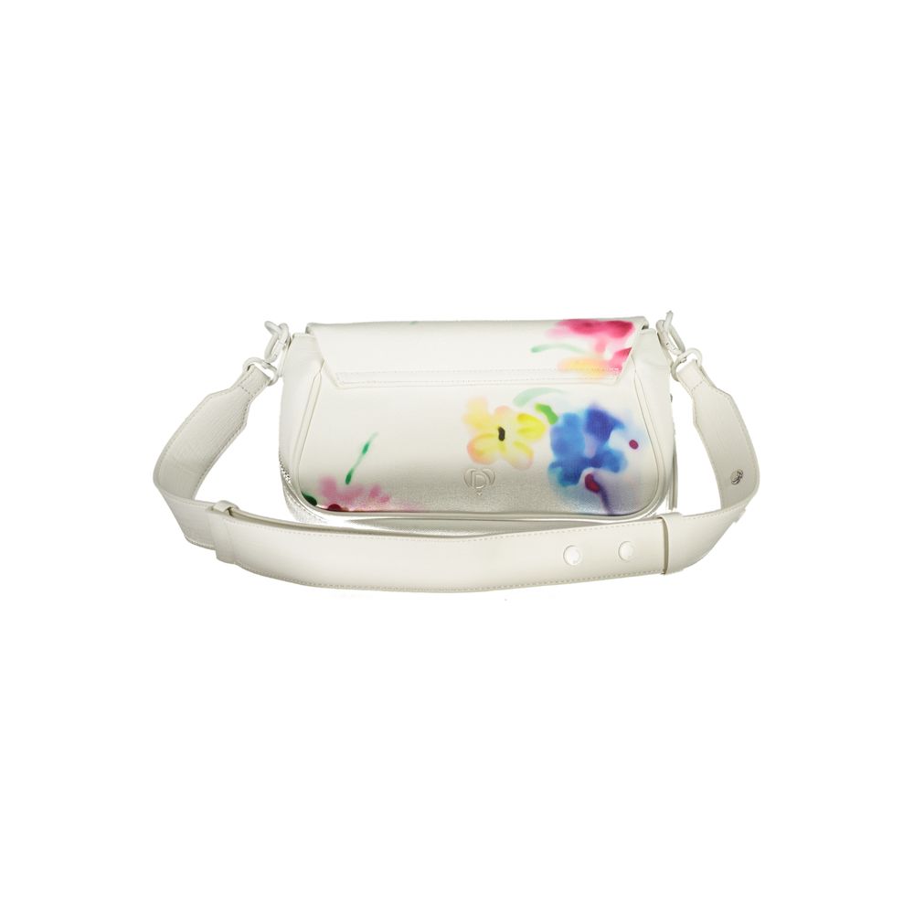 Bianco Polyurethane Women's Shoulder Bag - ventzia