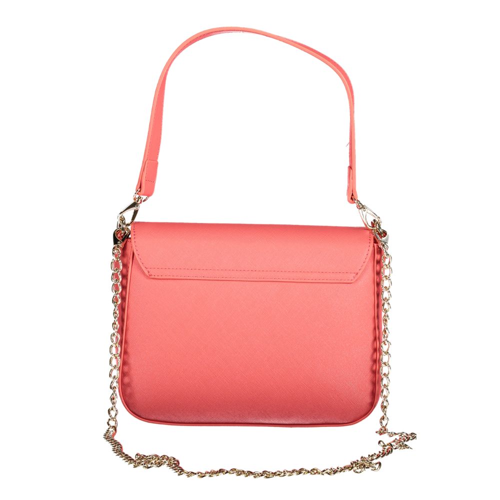 Pink Polyethylene Women Handbag - ventzia