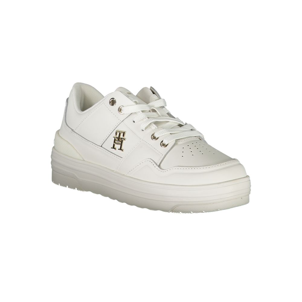 White Leather Women Sneaker - ventzia