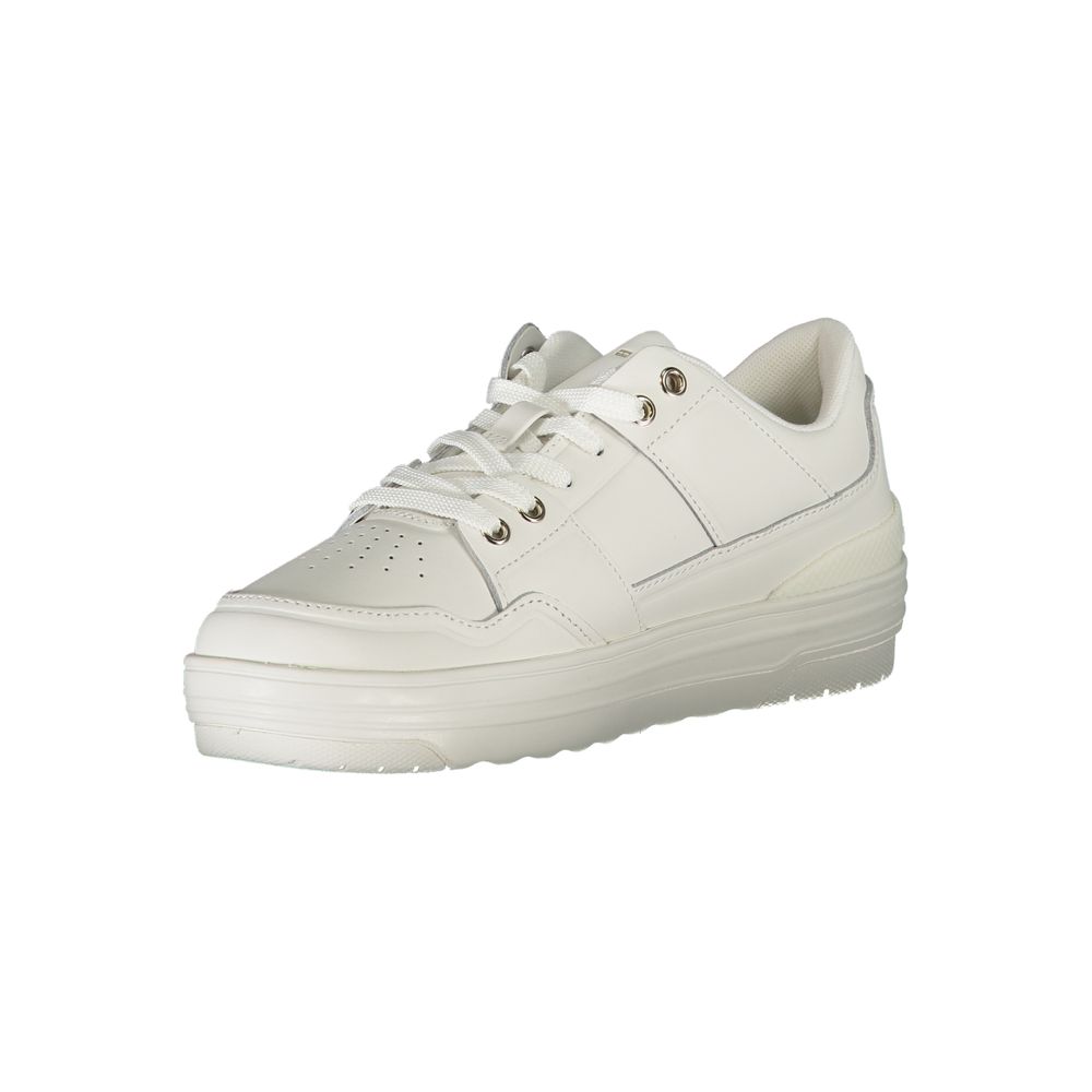 White Leather Women Sneaker - ventzia