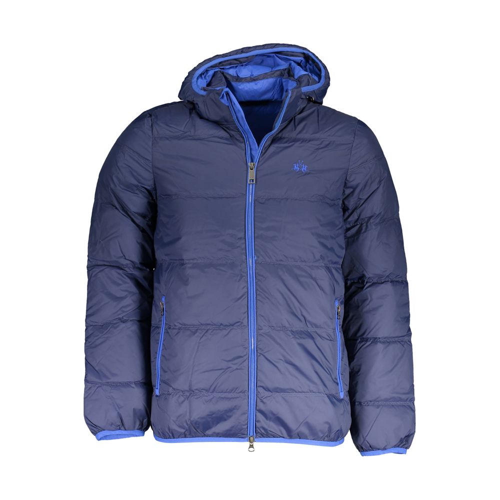 Blu Polyamide Men's Jacket - ventzia