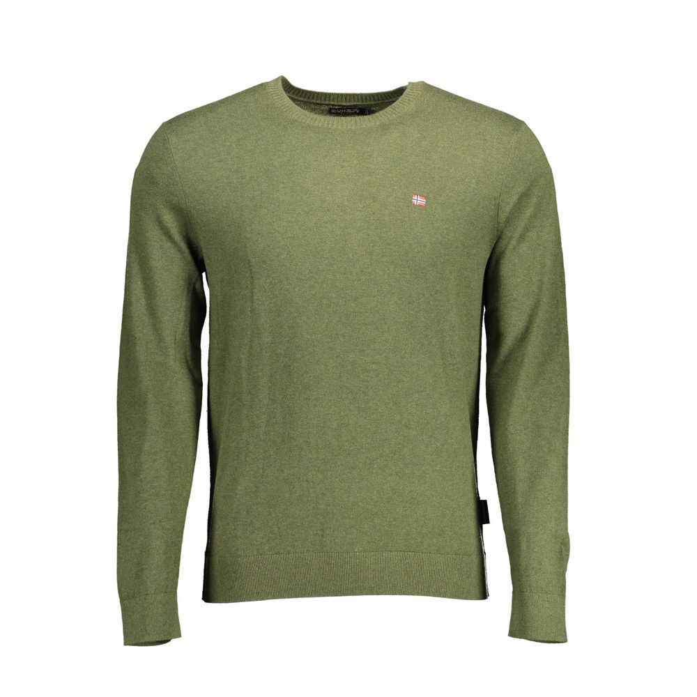 Green Cotton Men Sweater - ventzia