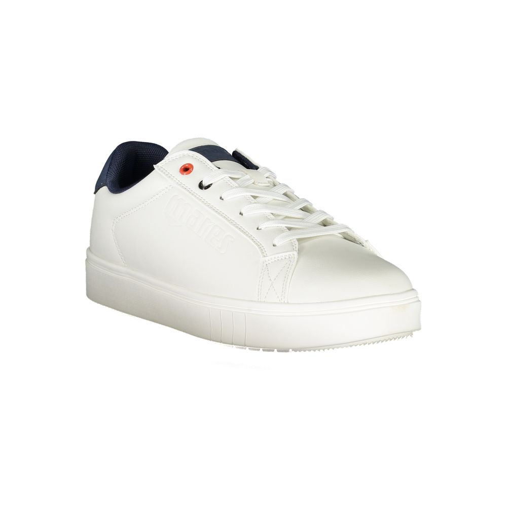White Polyurethane Men Sneaker - ventzia