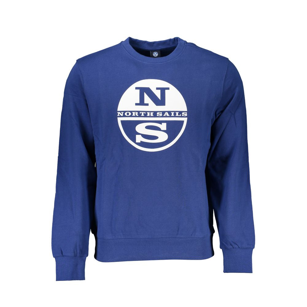 Blue Cotton Men's Sweatshirt - ventzia
