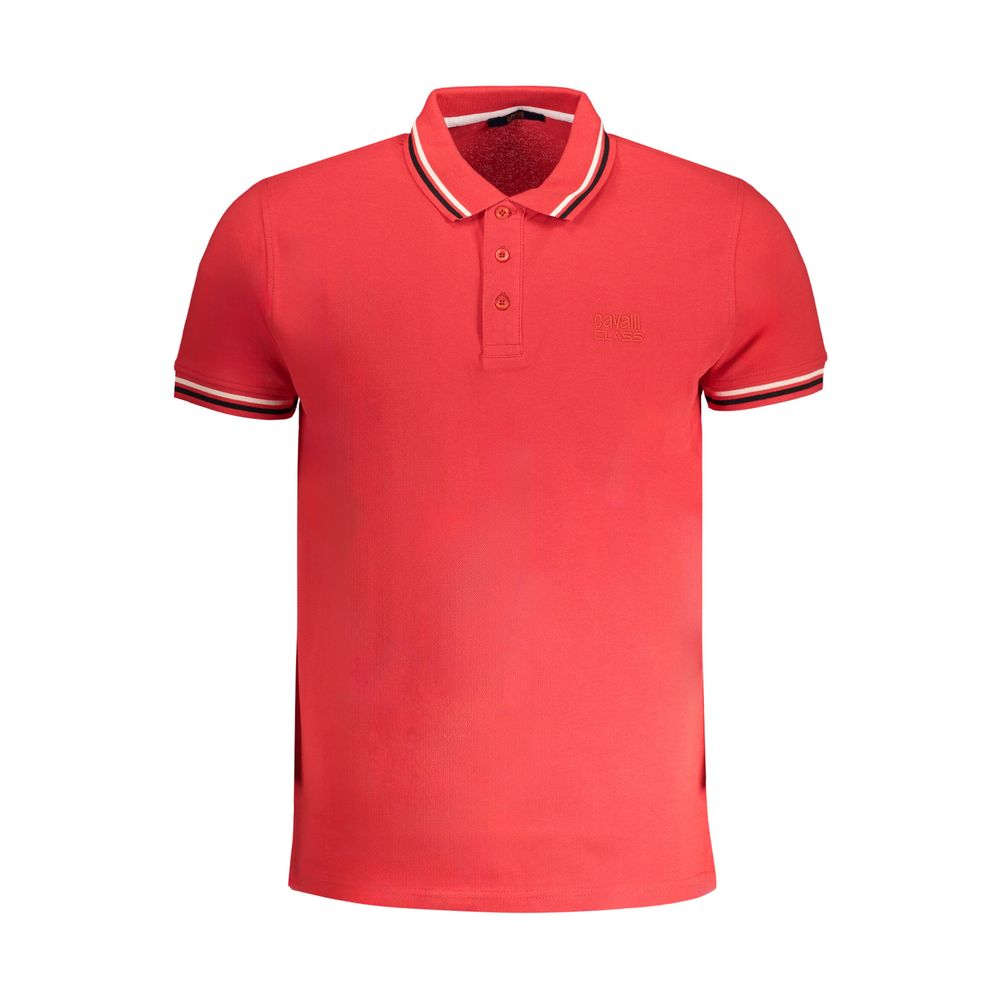 Red Cotton Men Polo Shirt - ventzia