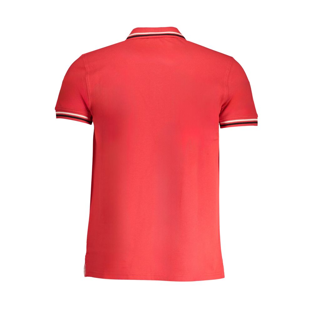 Red Cotton Men Polo Shirt - ventzia